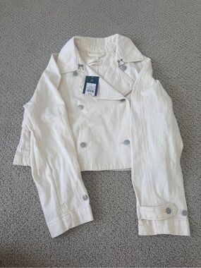 Universal Thread Cream Jean Trench Jacket